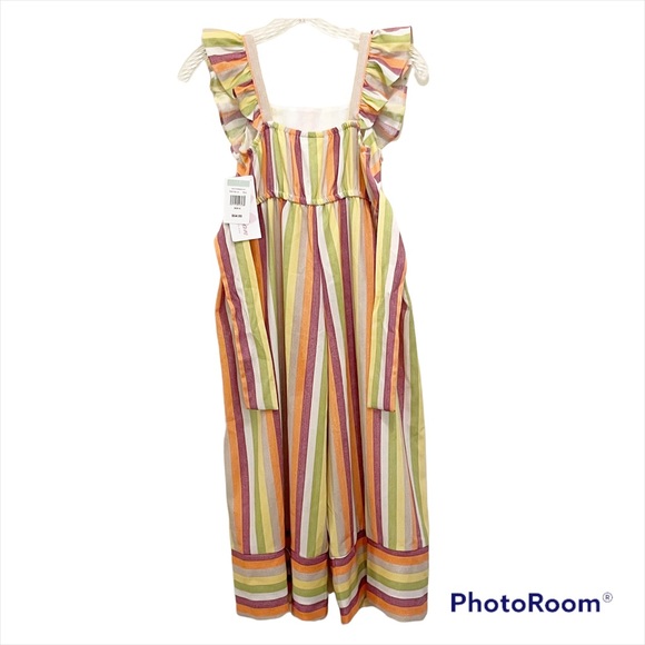 BONNIE JEAN Multi Striped Flare Jumpsuit - Picture 2 of 10